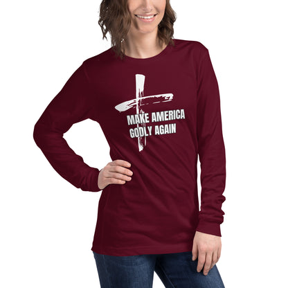 Unisex Make America Godly Again Long Sleeve Tee